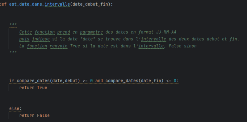 Gestion d'intervalles